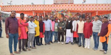 धनगामा में वैदिक मंत्रोच्चार के बीच श्री श्री 1008 महारुद्र यज्ञ का शुभारंभ